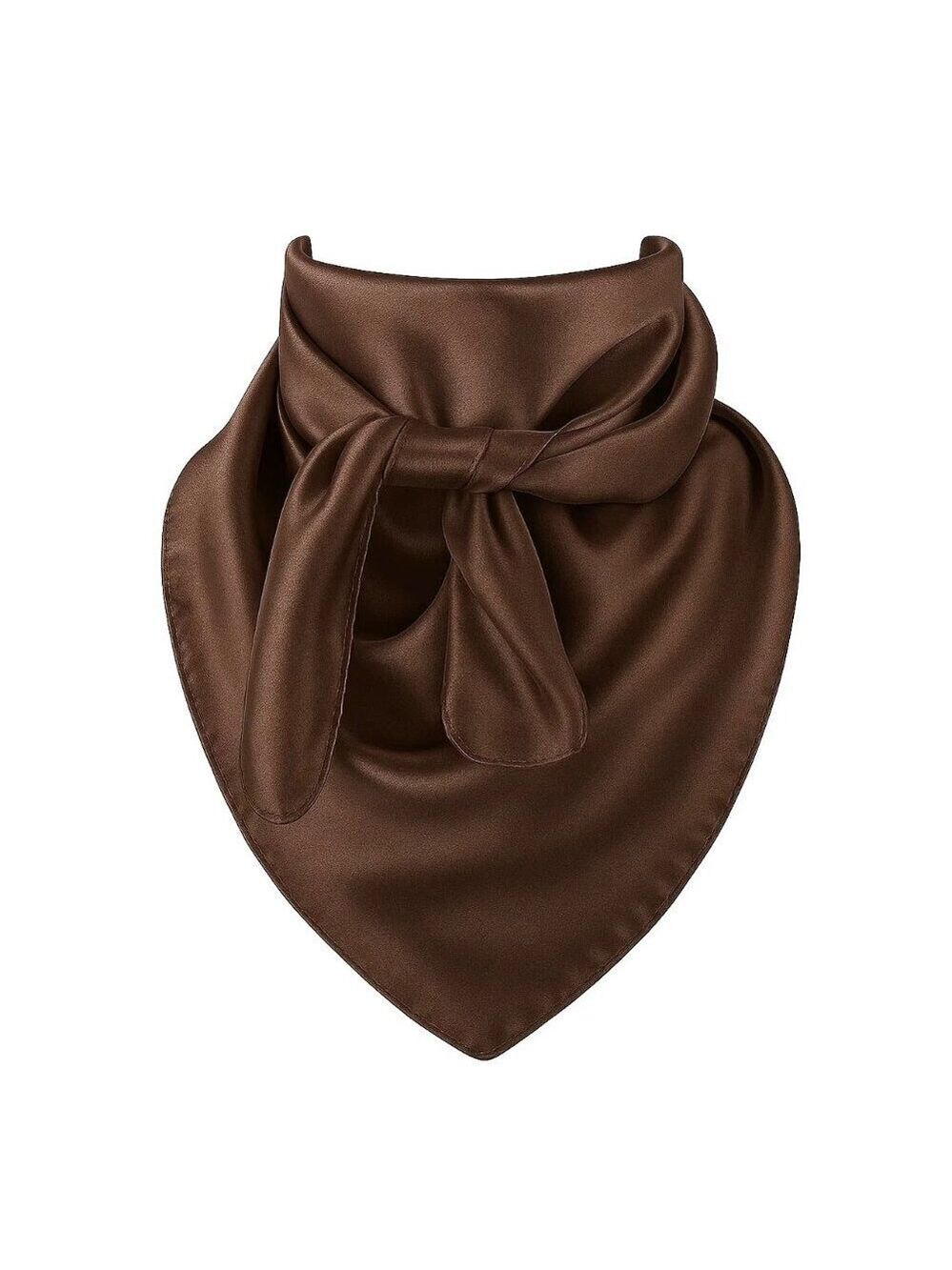 Dark Brown Wild Rag Large Scarf 23x23" Western Accessory Cowgirl or Cowboy